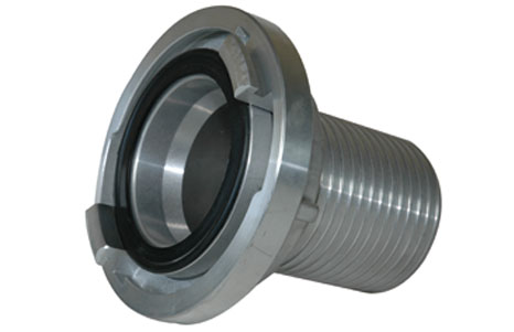 Suction coupling with serrated profile