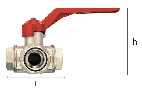 Three-way ball valves, Form T