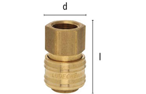 Standard quick connect coupling DN 7,2 with female thread