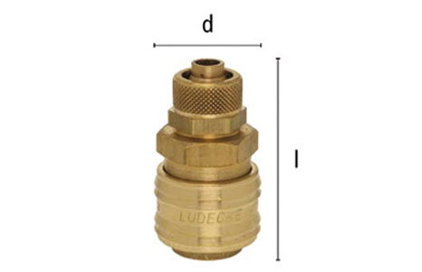 Standard quick connect coupling DN 7,2 with hose nozzle