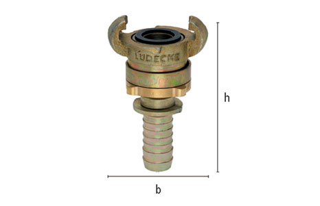 MODY hose coupling with safety band